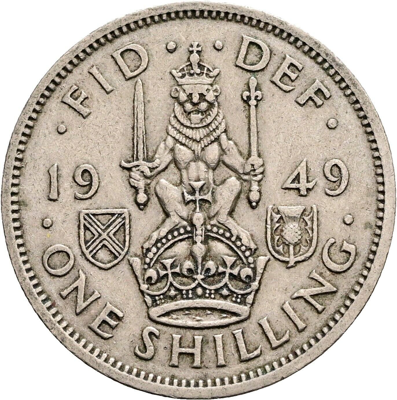 1 Shilling George VI. 1936-1952 1949 – Rückseite