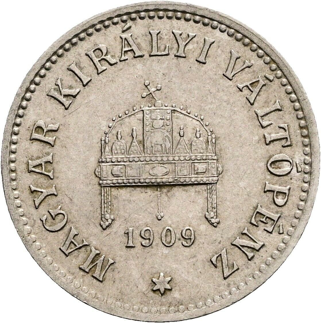 10 Filler Franz Joseph I. 1848-1916 1909 KB, Kremnitz – Rückseite