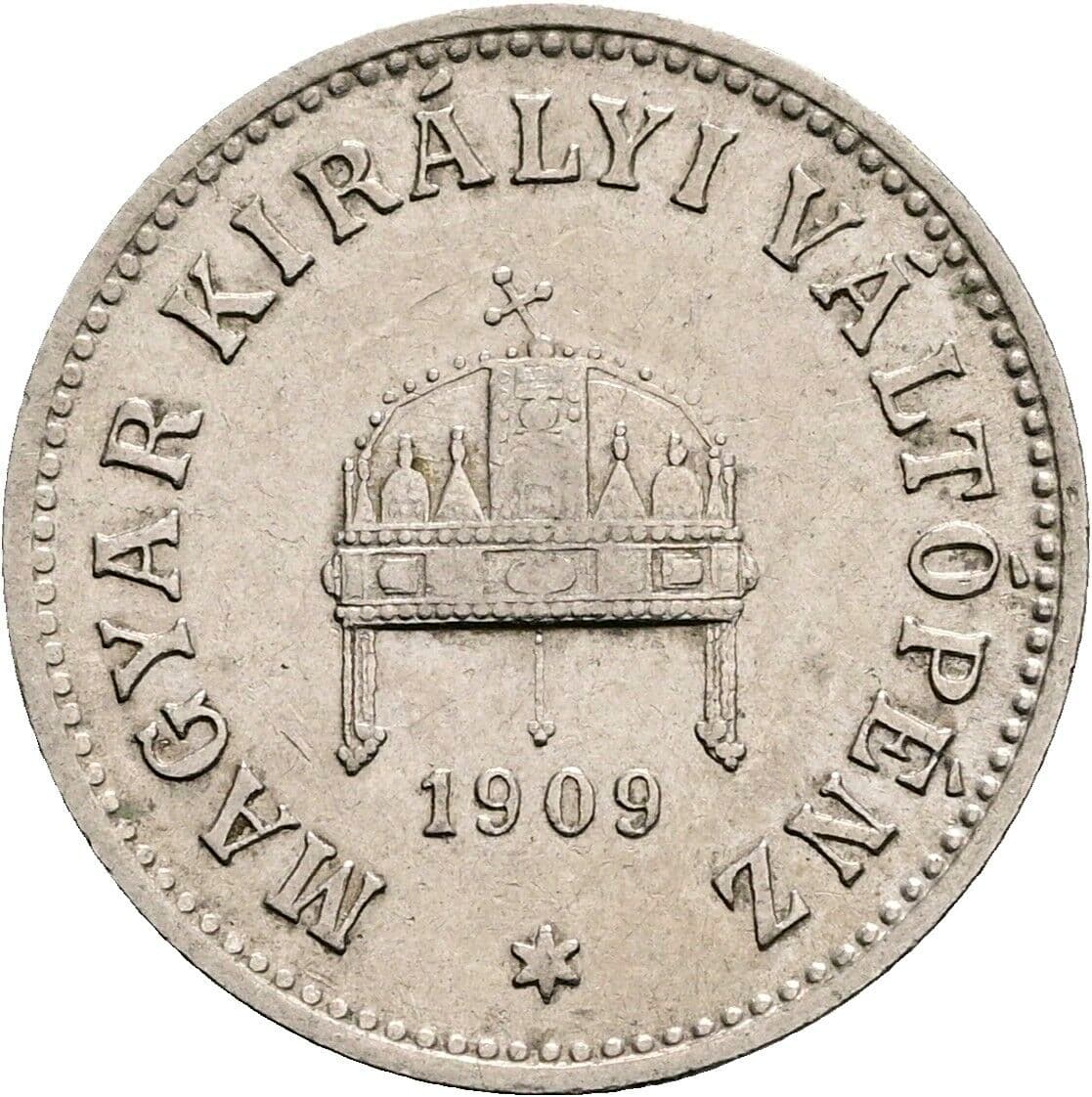 10 Filler Franz Joseph I. 1848-1916 1909 KB, Kremnitz – Rückseite