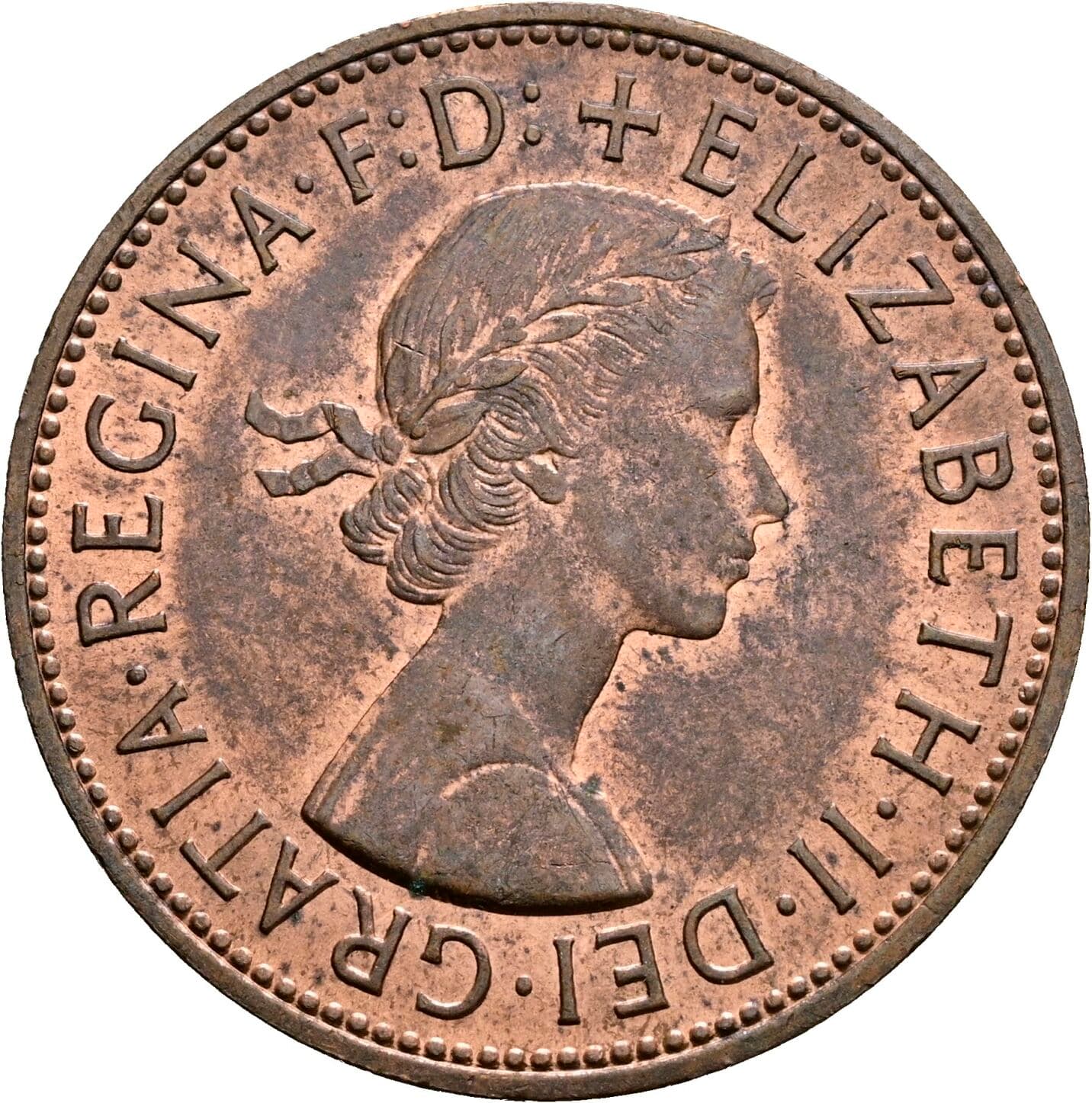 1 Penny Elisabeth II. 1952-2022 1967 – Vorderseite
