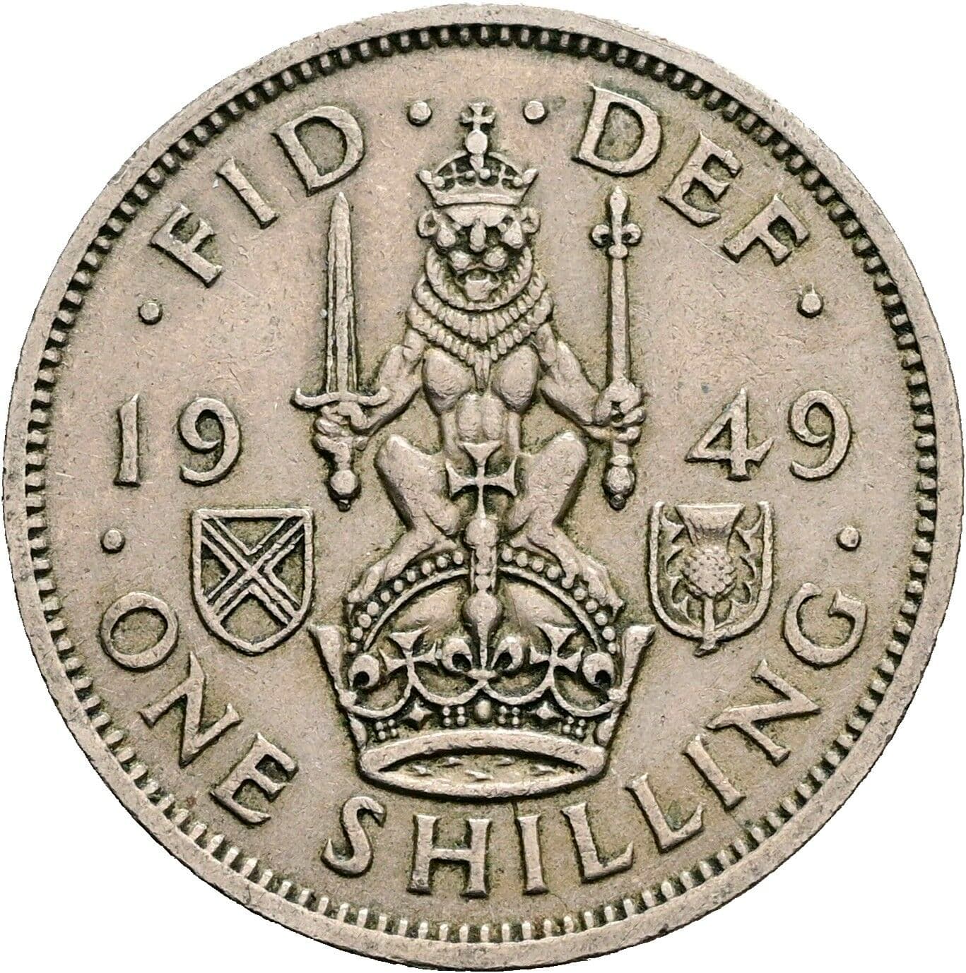 1 Shilling George VI. 1936-1952 1949 – Rückseite