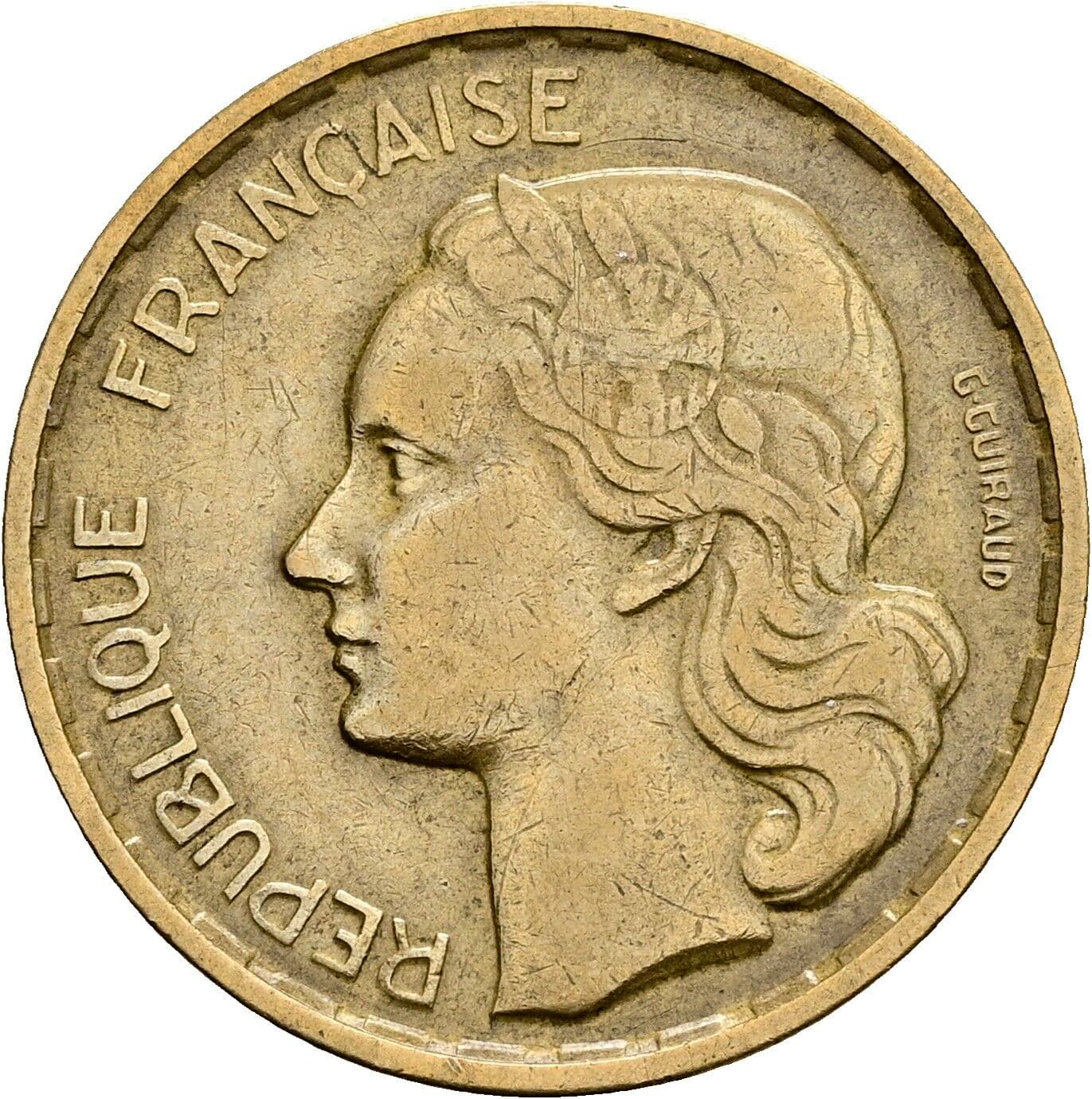 20 Francs 1951 – Rückseite