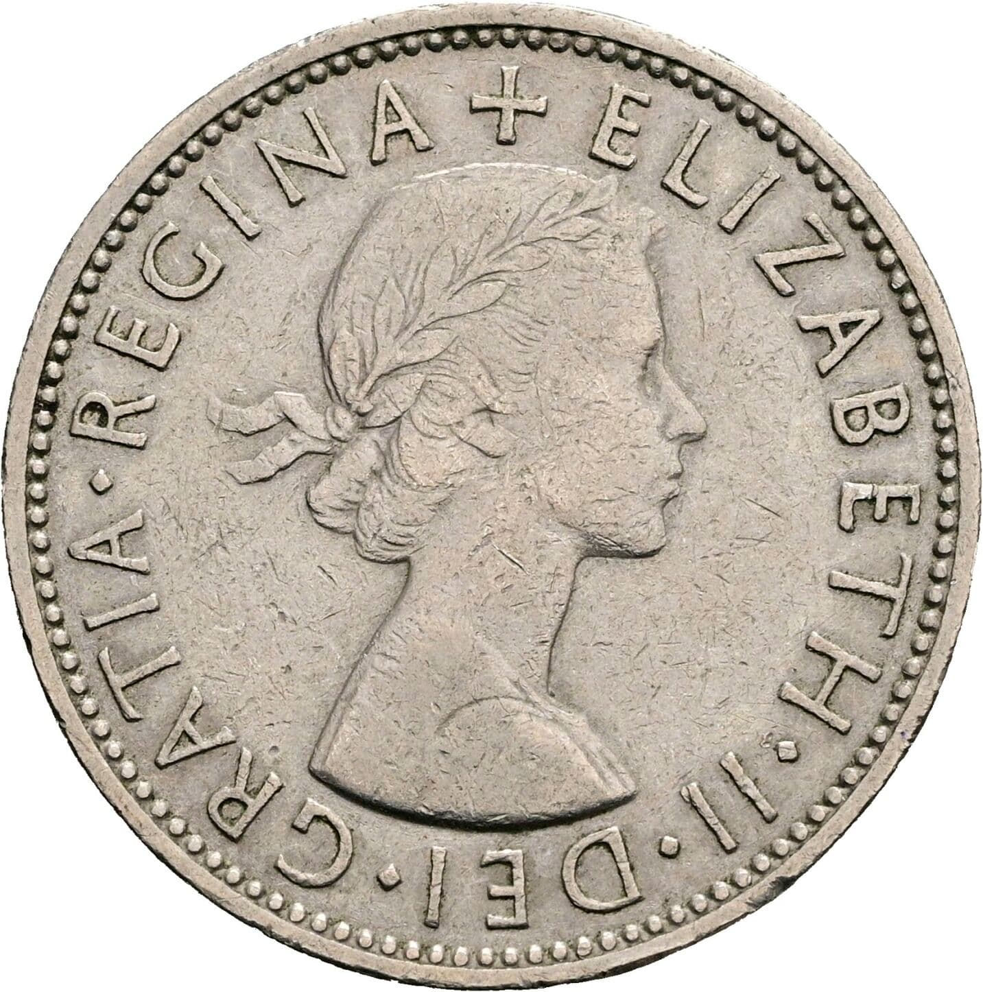 2 Shillings Elisabeth II. 1952-2022 1966 – Vorderseite