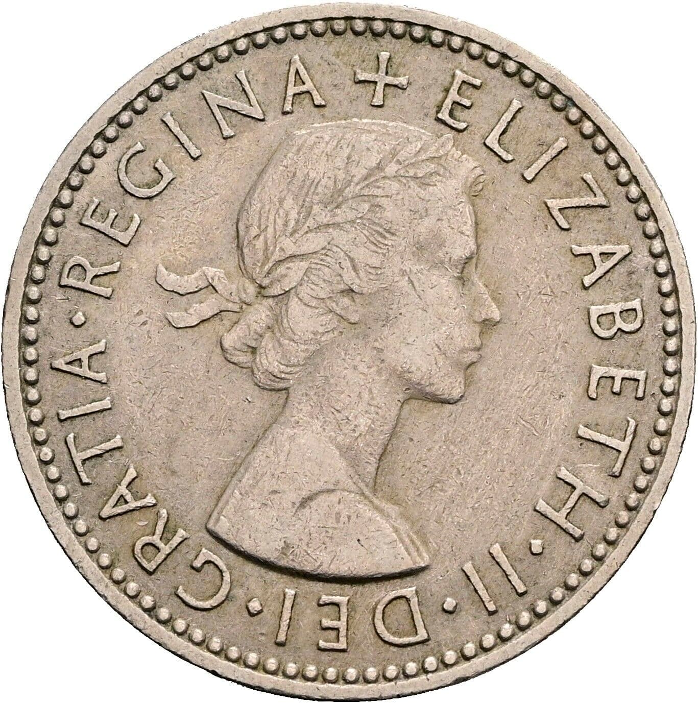 1 Shilling Elisabeth II. 1952-2022 1961 – Vorderseite