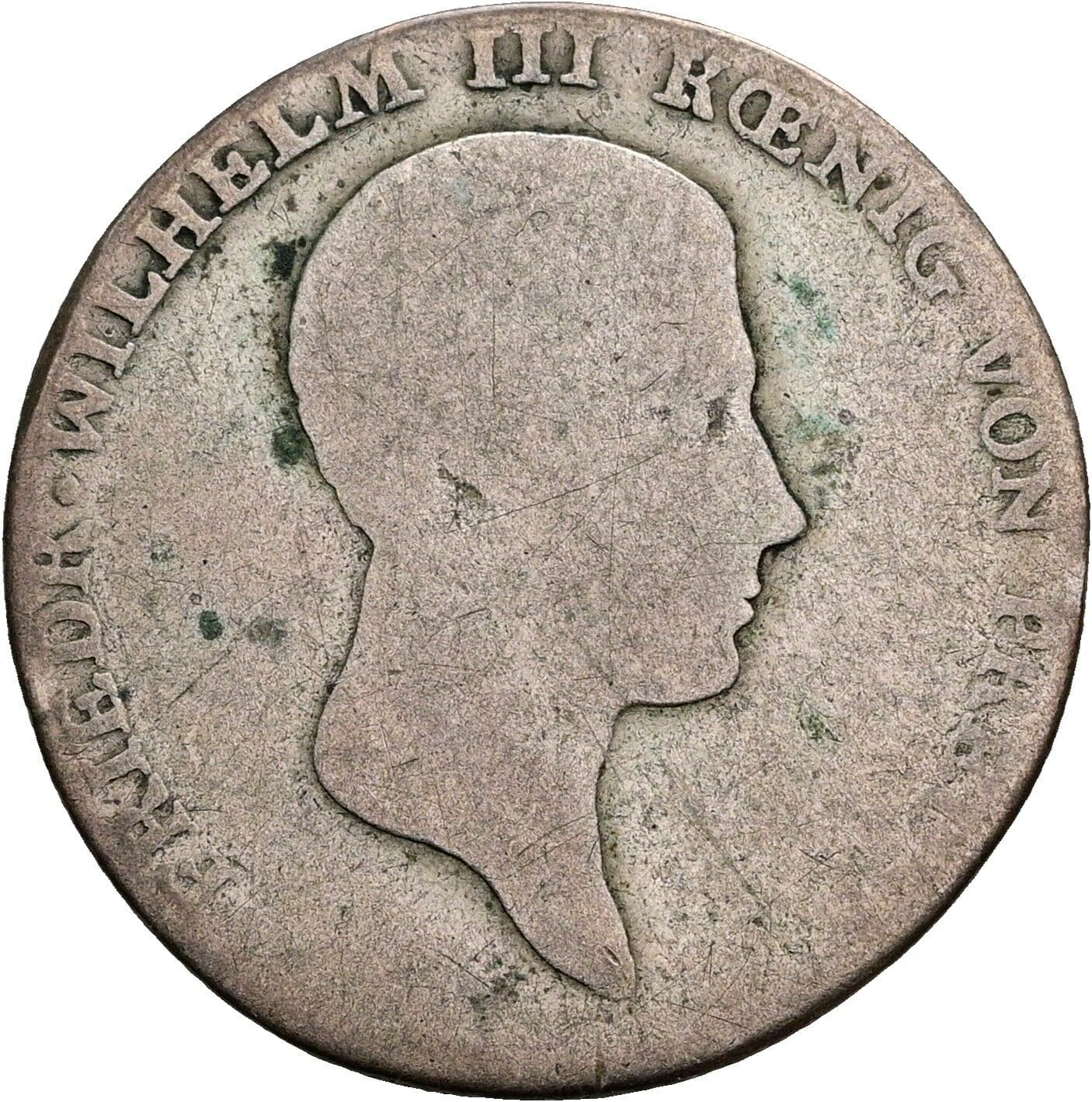 1/6 Taler Friedrich Wilhelm III. 1797-1840 1814 B – Rückseite