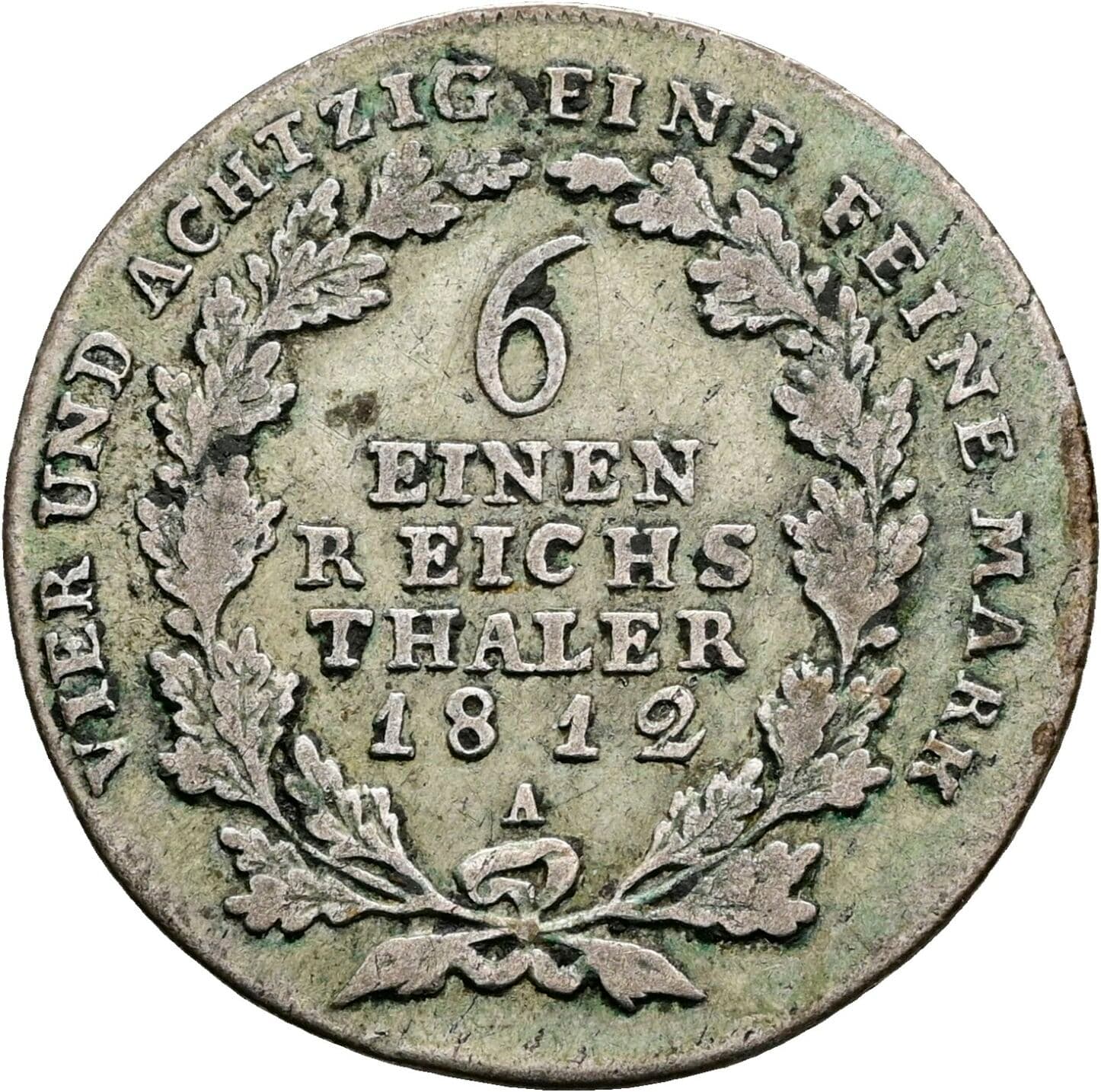 1/6 Taler Friedrich Wilhelm III. (1797-1840) 1812 A – Rückseite