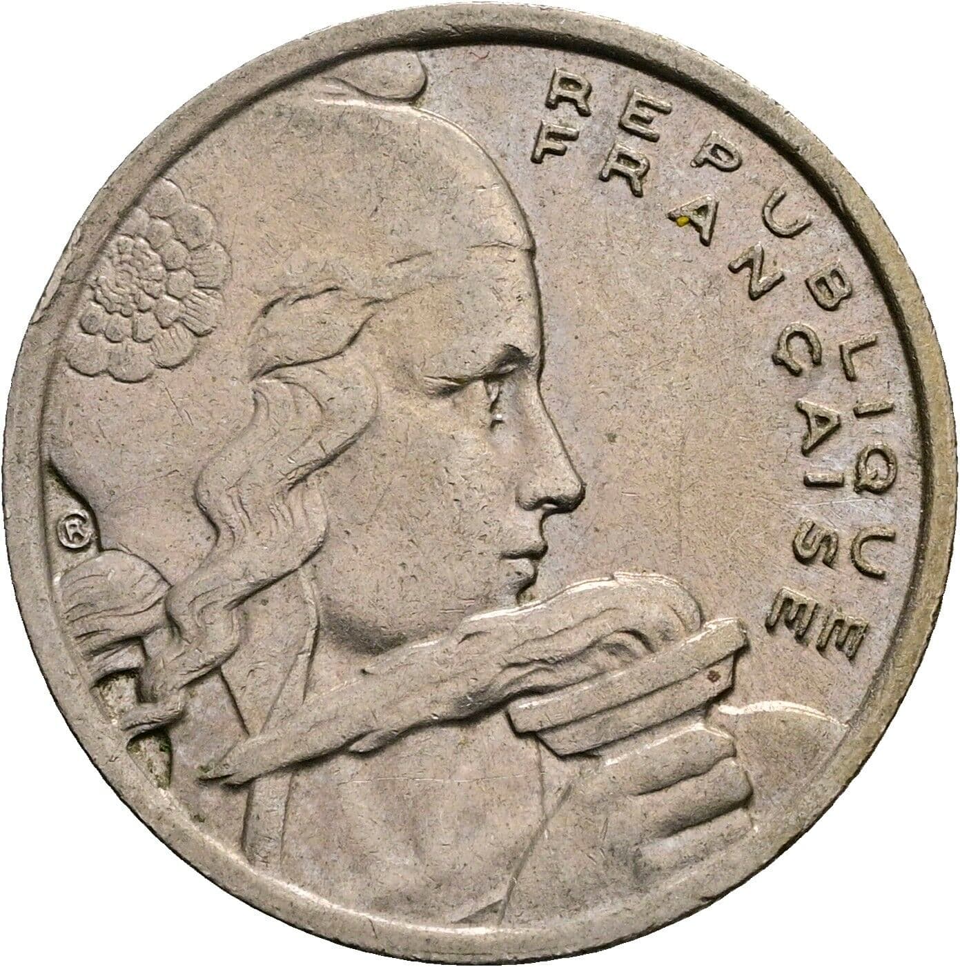 100 Francs 1954 B – Rückseite
