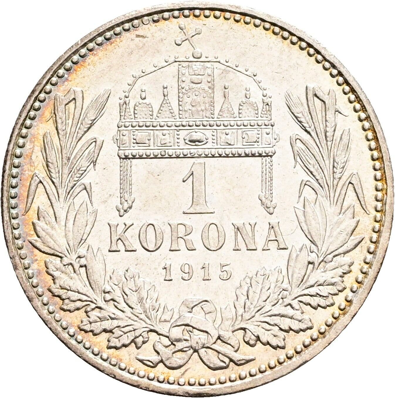 1 Korona Franz Joseph I. 1848-1916 1915 KB, Kremnitz – Rückseite