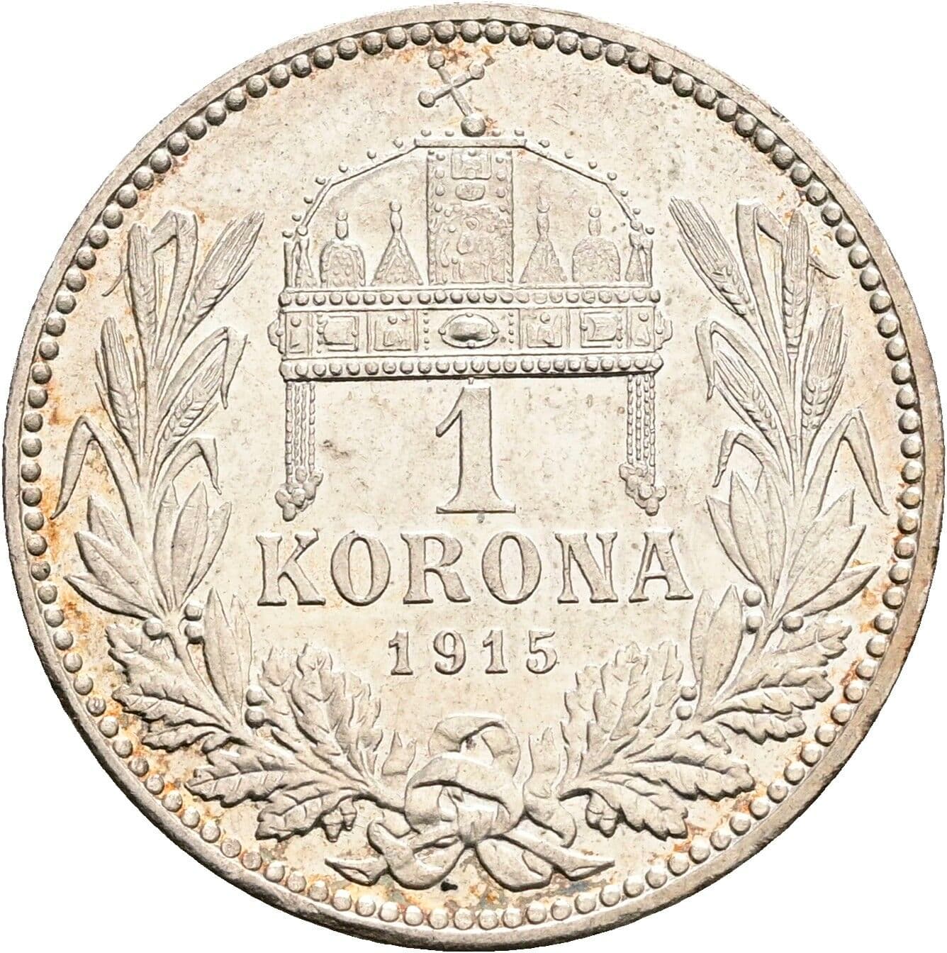 1 Korona Franz Joseph I. 1848-1916 1915 KB, Kremnitz – Rückseite