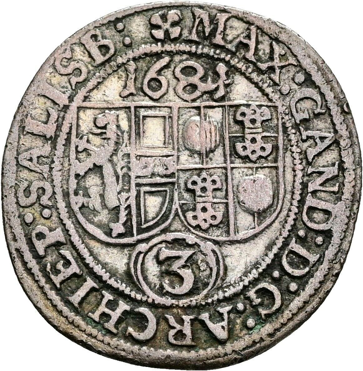 Groschen Max Gandolph 1668-1687 1684 – Rückseite