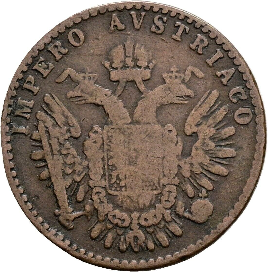 3 Centesimi Franz Joseph I. 1848-1916 1852 M, Mailand – Rückseite