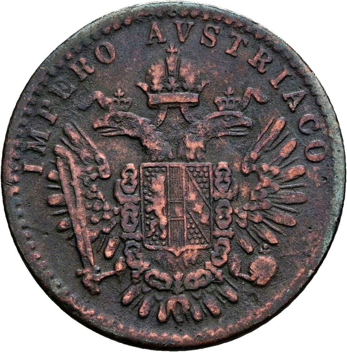 3 Centesimi Franz Joseph I. 1848-1916 1852 V, Venedig – Rückseite