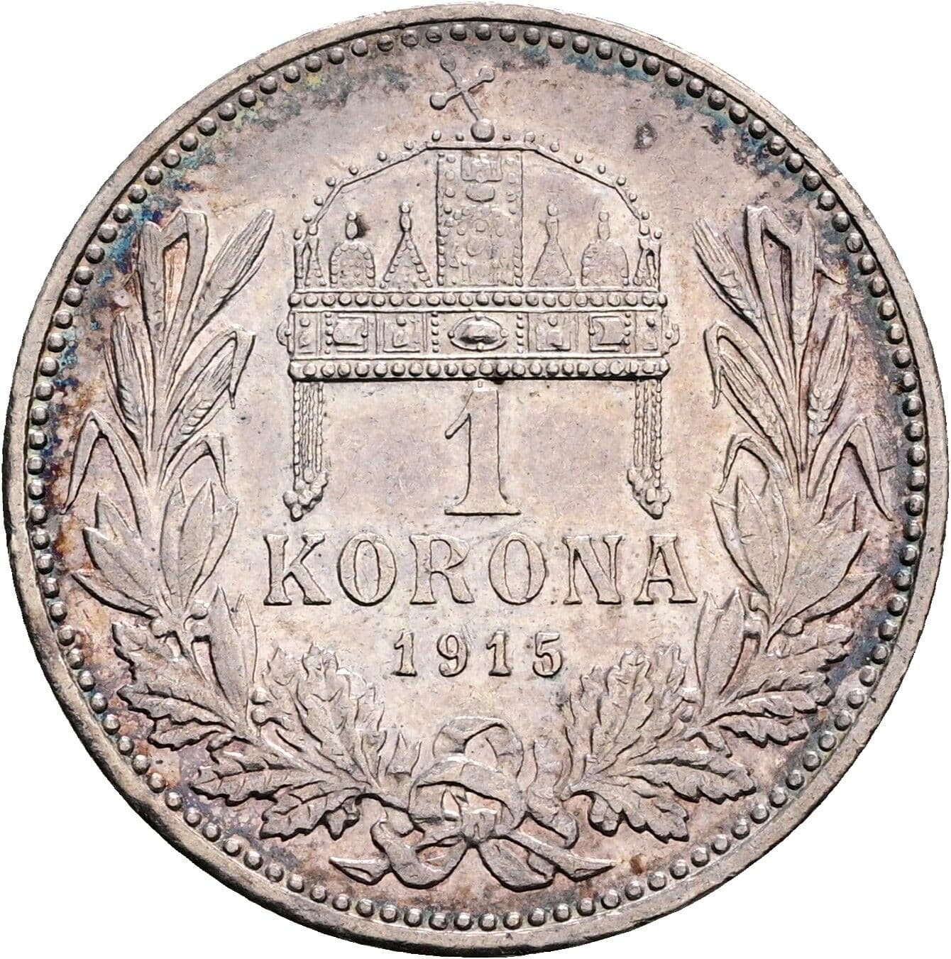 1 Korona Franz Joseph I. 1848-1916 1915 KB, Kremnitz – Rückseite