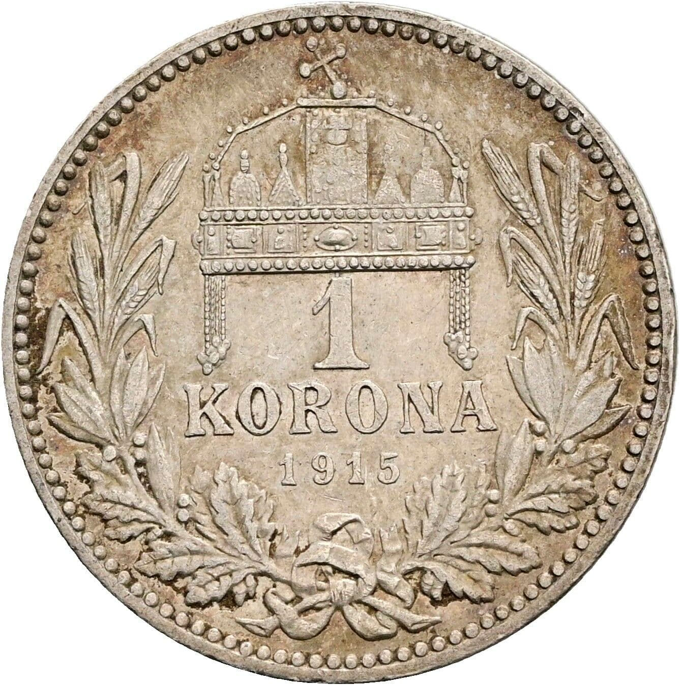 1 Korona Franz Joseph I. 1848-1916 1915 KB, Kremnitz – Rückseite