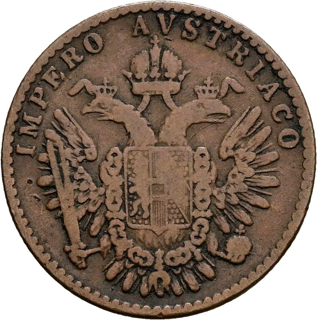 3 Centesimi Franz Joseph I. 1848-1916 1852 M, Mailand – Rückseite