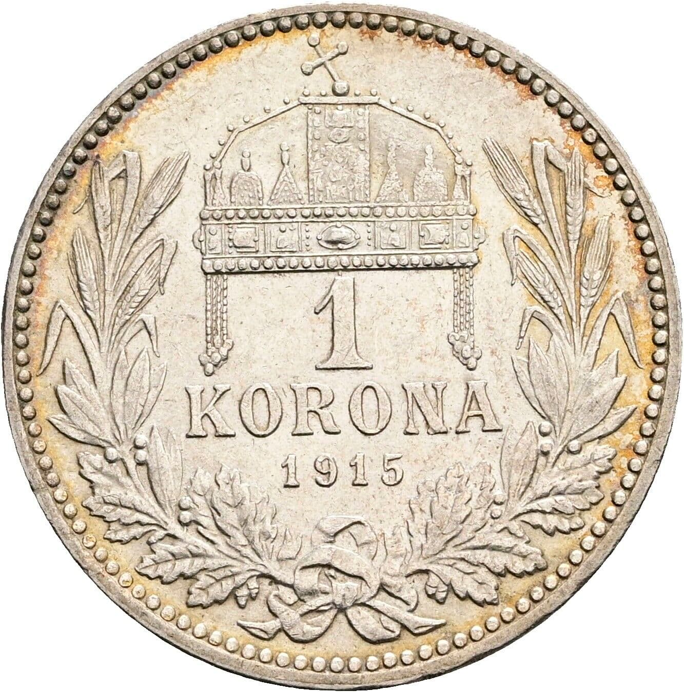 1 Korona Franz Joseph I. 1848-1916 1915 KB, Kremnitz – Rückseite
