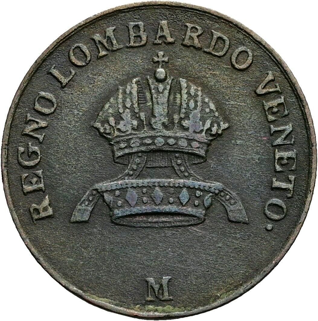 1 Centesimo Franz II. (I). 1792-1835 1822 M, Mailand – Rückseite