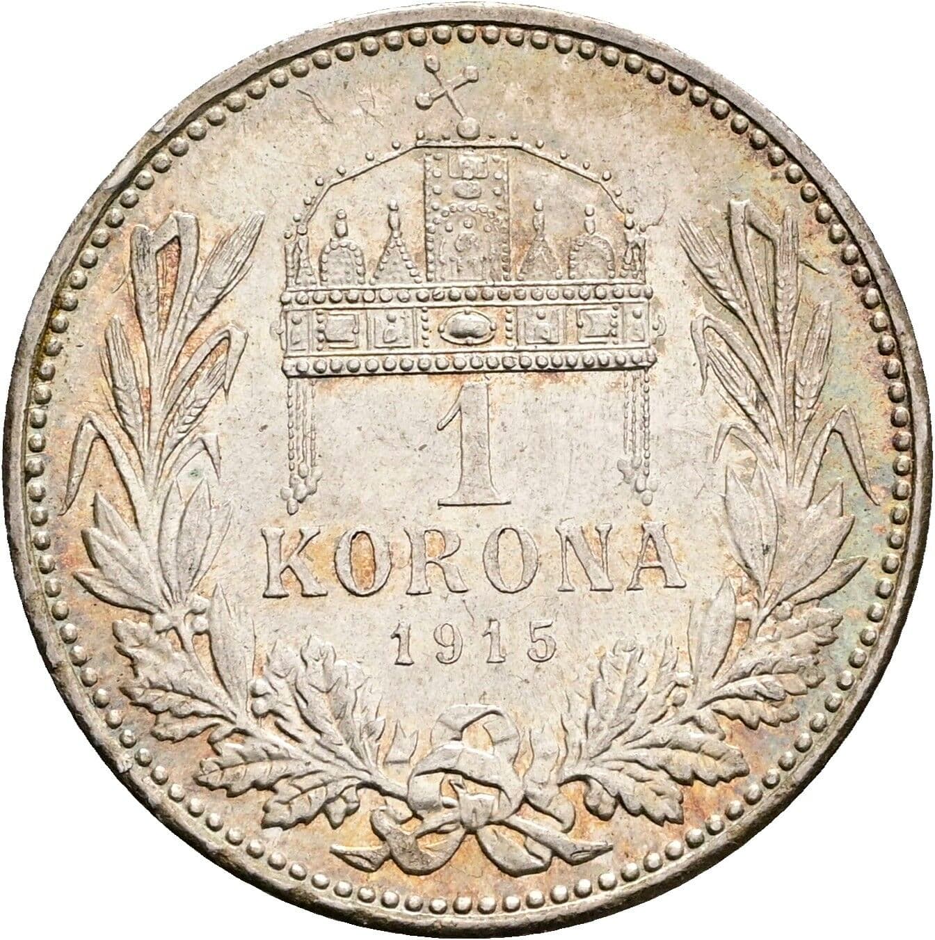 1 Korona Franz Joseph I. 1848-1916 1915 KB, Kremnitz – Rückseite