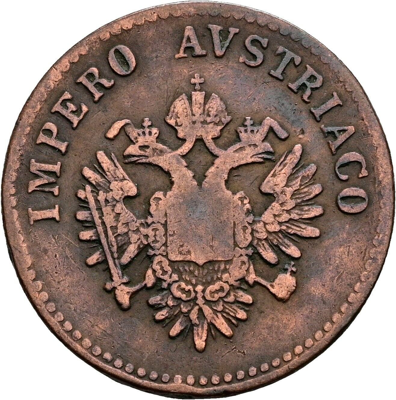 5 Centesimi Franz Joseph I. 1848-1916 1852 V, Venedig – Rückseite