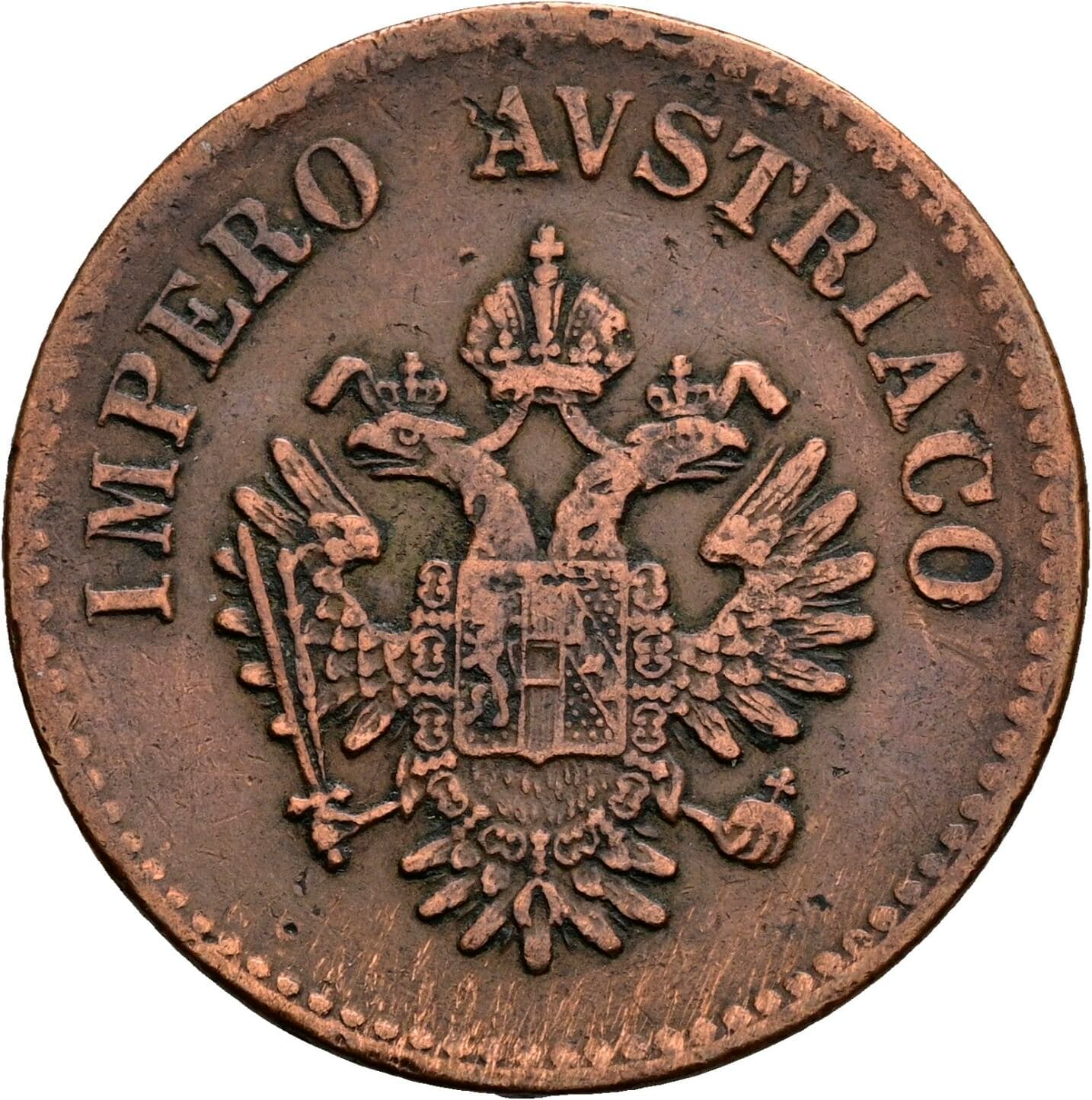 10 Centesimi Franz Joseph I. 1848-1916 1852 V, Venedig – Rückseite