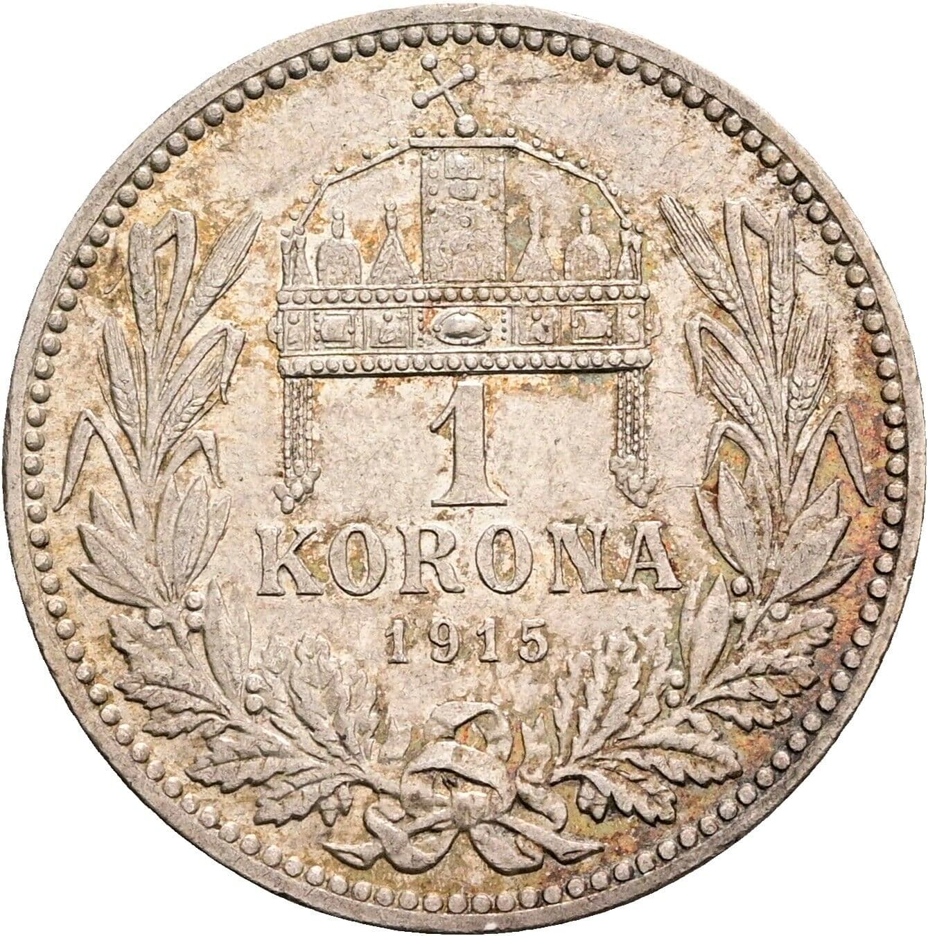 1 Korona Franz Joseph I. 1848-1916 1915 KB, Kremnitz – Rückseite