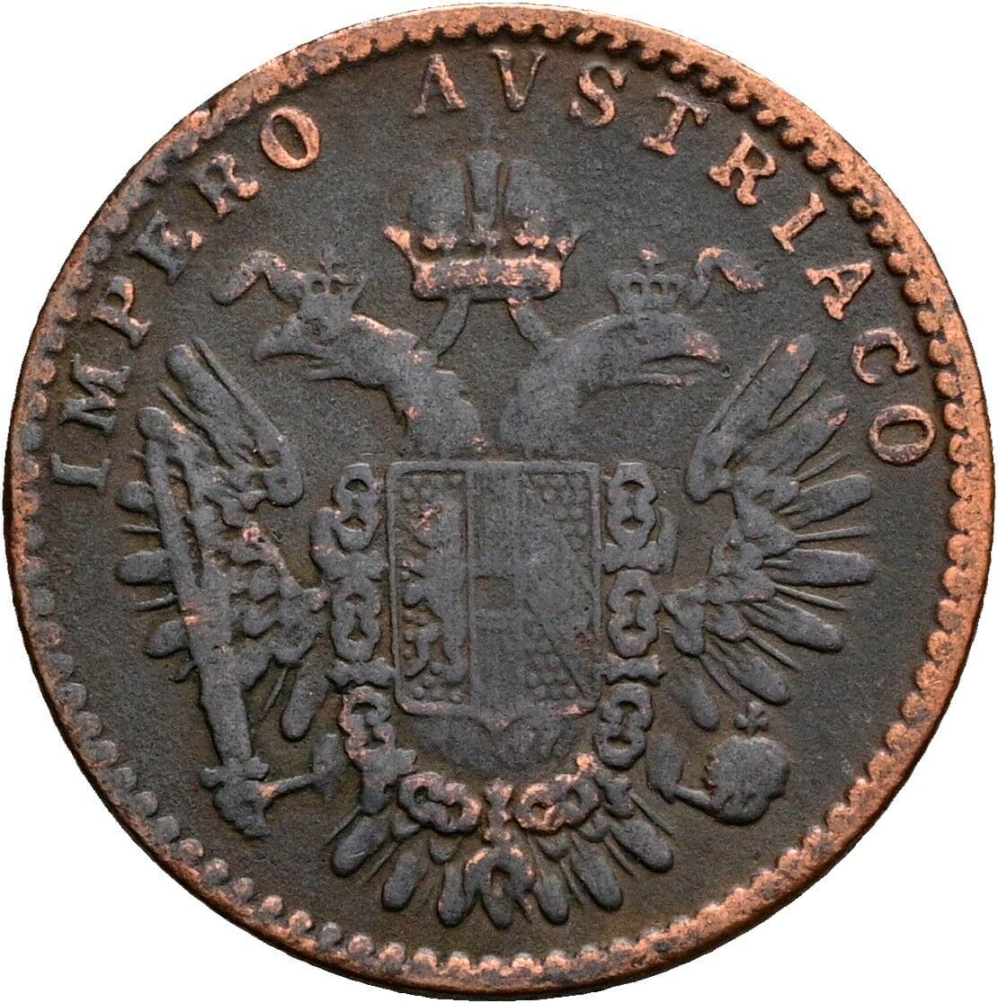3 Centesimi Franz Joseph I. 1848-1916 1852 M, Mailand – Rückseite