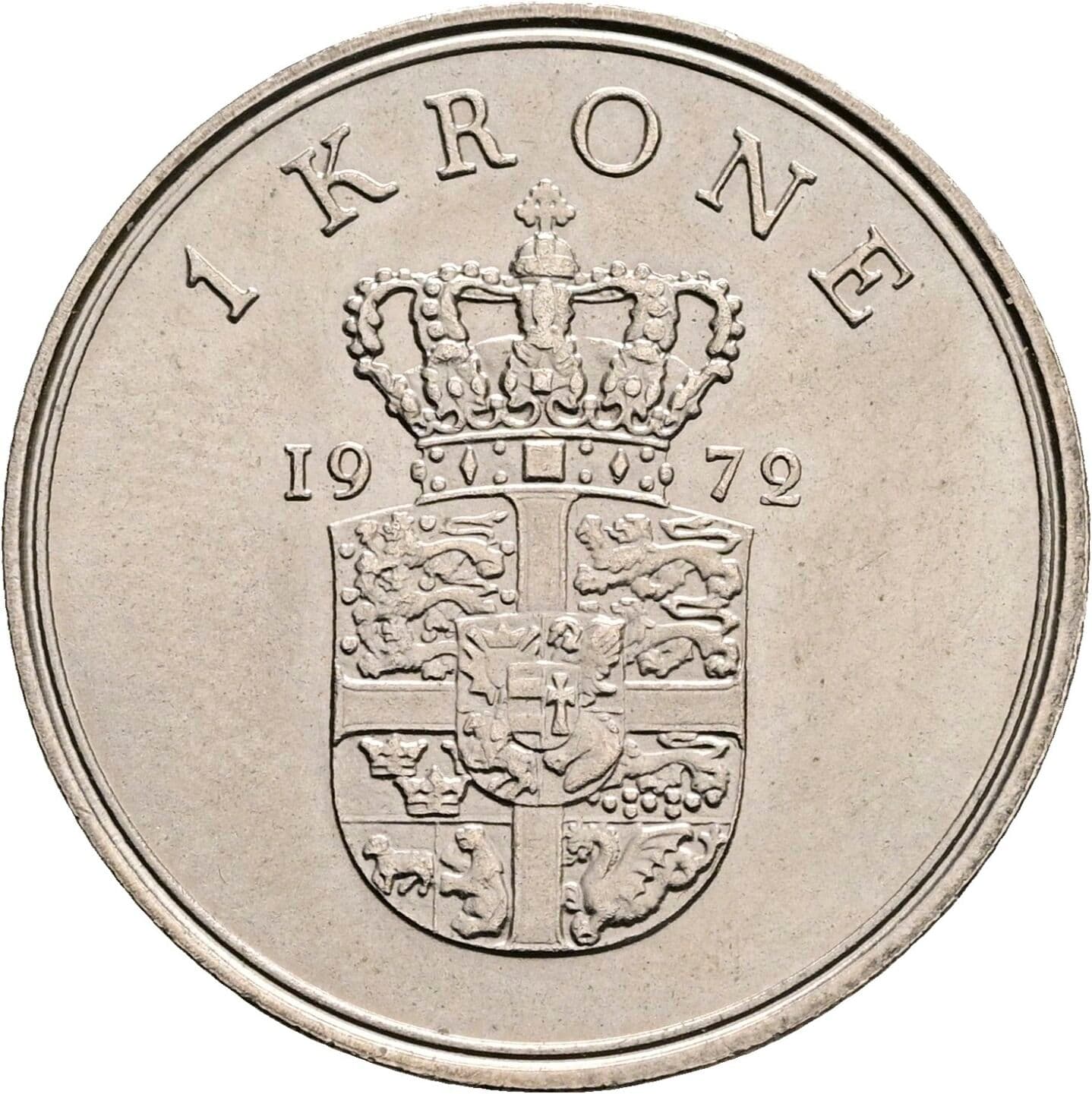 1 Krone Frederick IX (1947 - 1972) 1972 – Rückseite