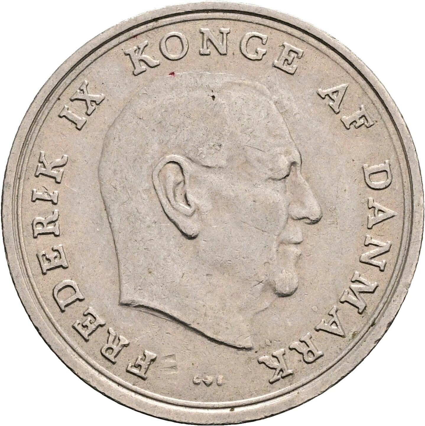 1 Krone Frederick IX (1947 - 1972) 1966 – Vorderseite