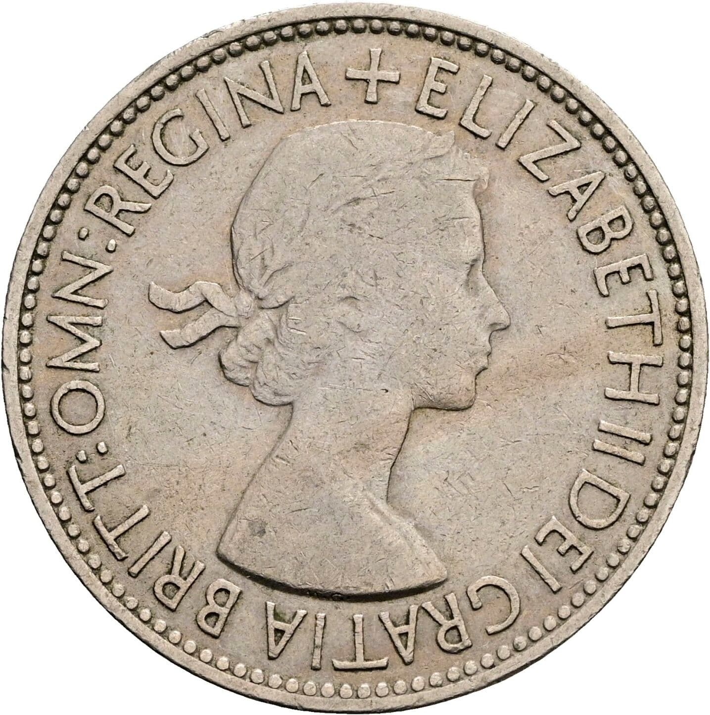 2 Shillings Elisabeth II. 1952-2022 1953 – Vorderseite