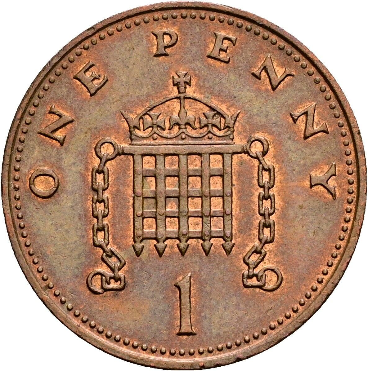 1 Penny Elisabeth II. 1952-2022 1987 – Rückseite