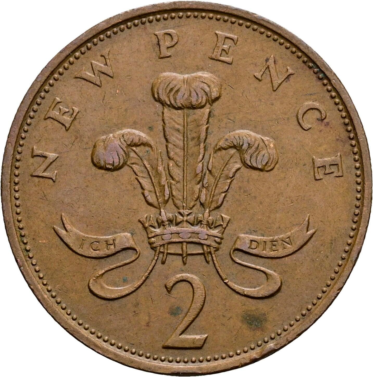 2 New Pence Elisabeth II. 1952-2022 1978 – Rückseite