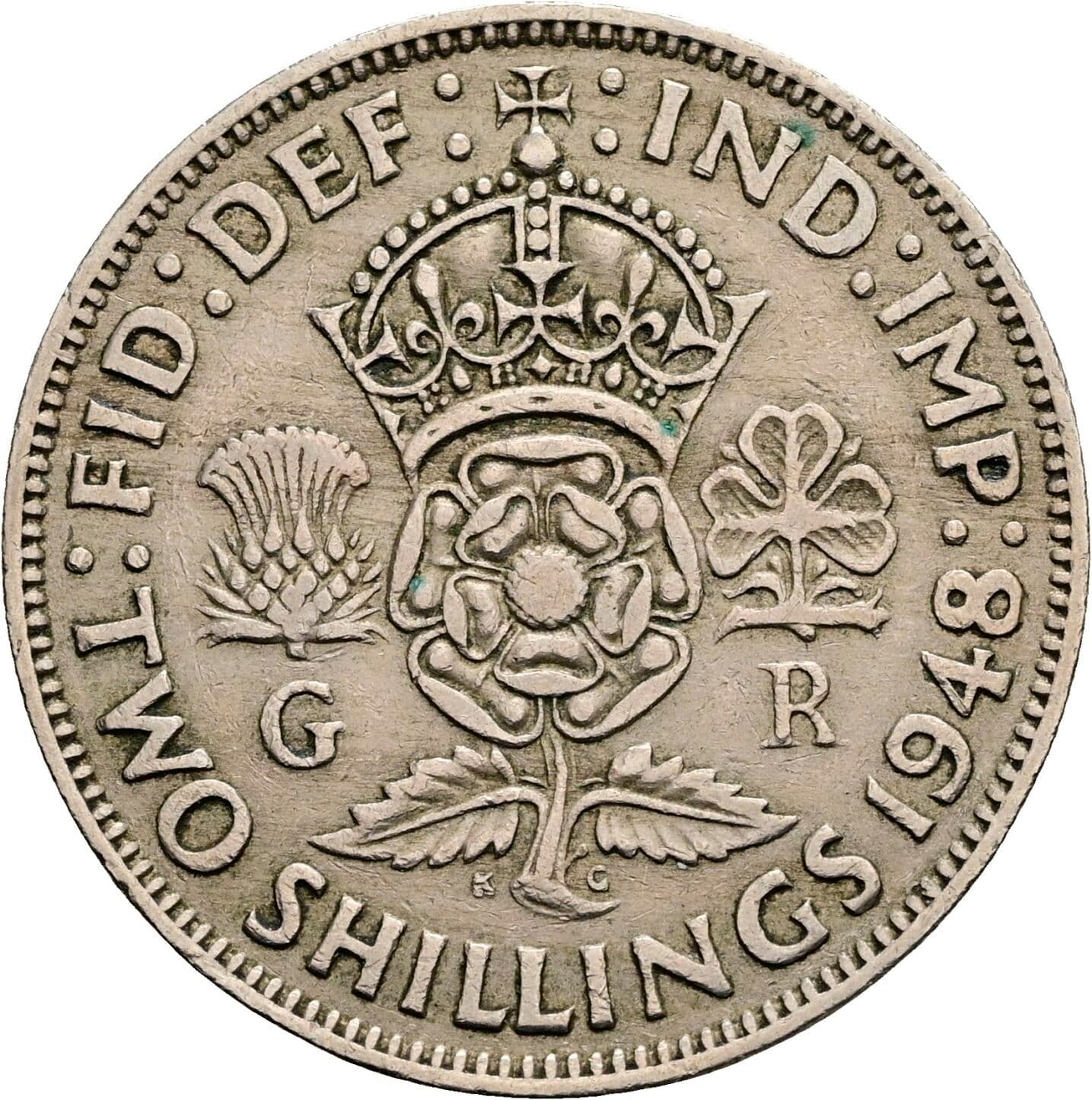 2 Shillings George VI. 1936-1952 1948 – Rückseite