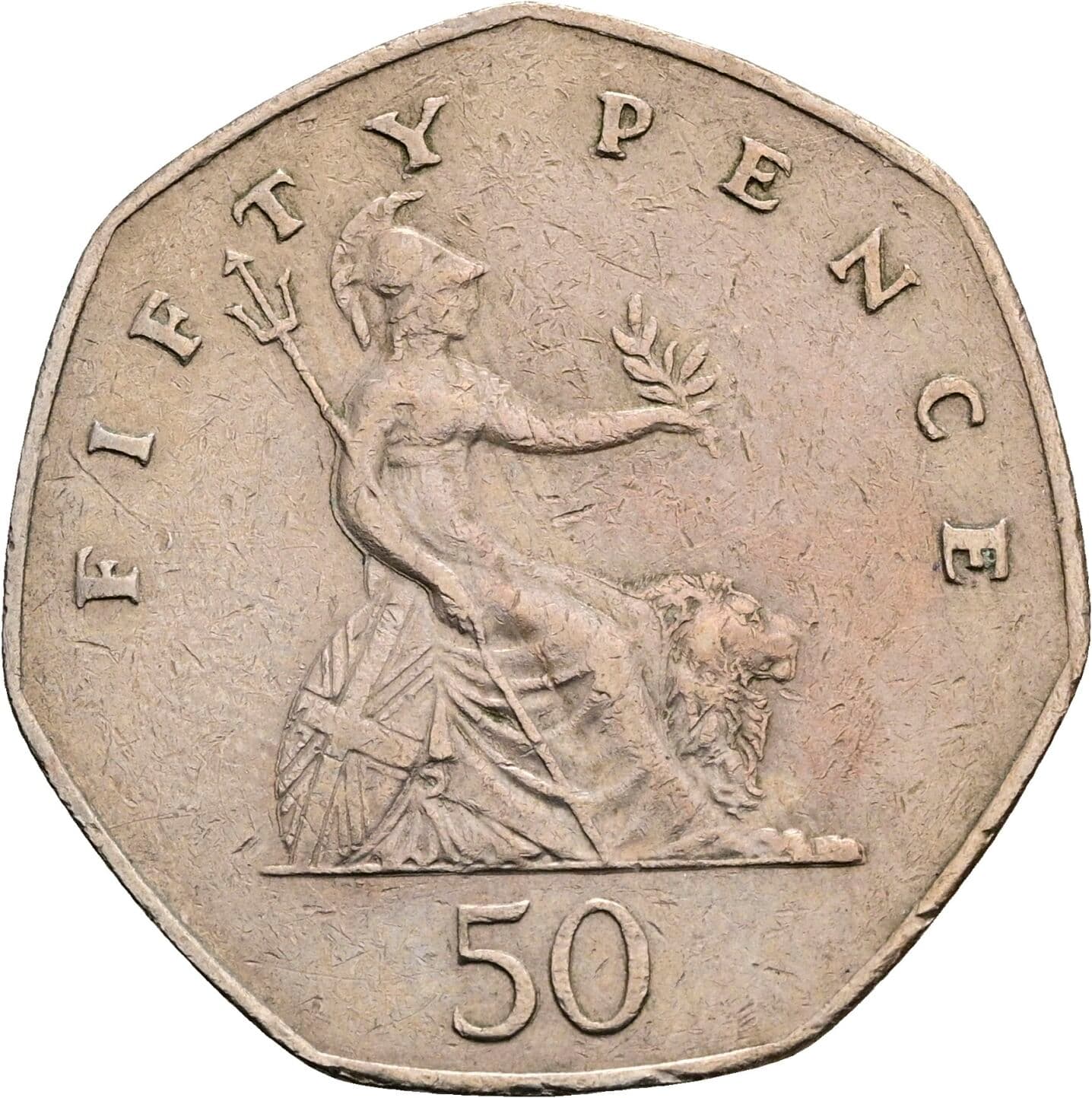 50 Pence Elisabeth II. 1952-2022 1983 – Rückseite
