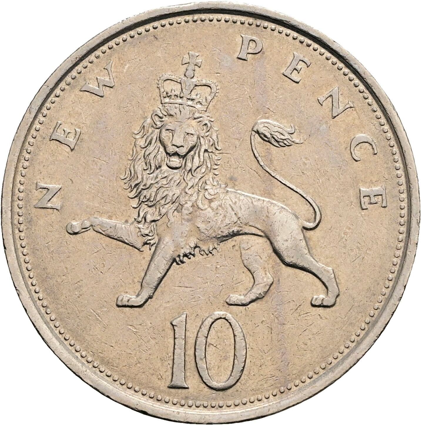 10 New Pence Elisabeth II. 1952-2022 1979 – Rückseite