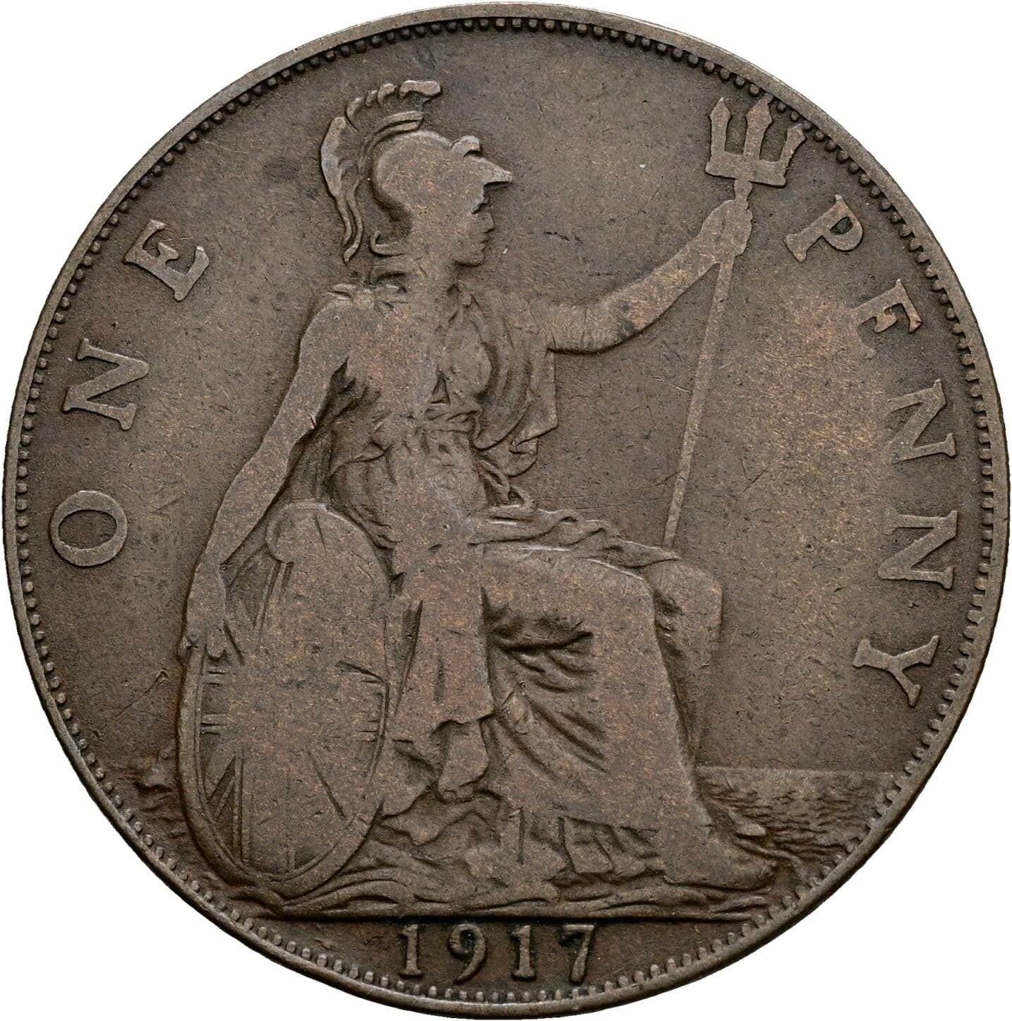1 Penny George V. 1917 – Rückseite