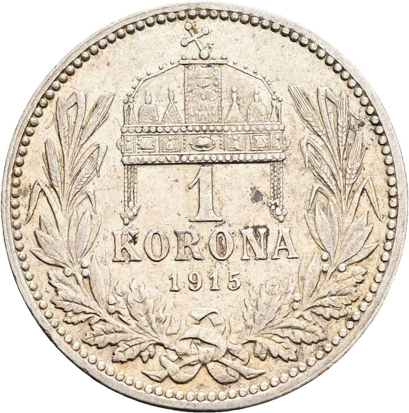 1 Korona Franz Joseph I. 1848-1916 1915 KB, Kremnitz – Rückseite