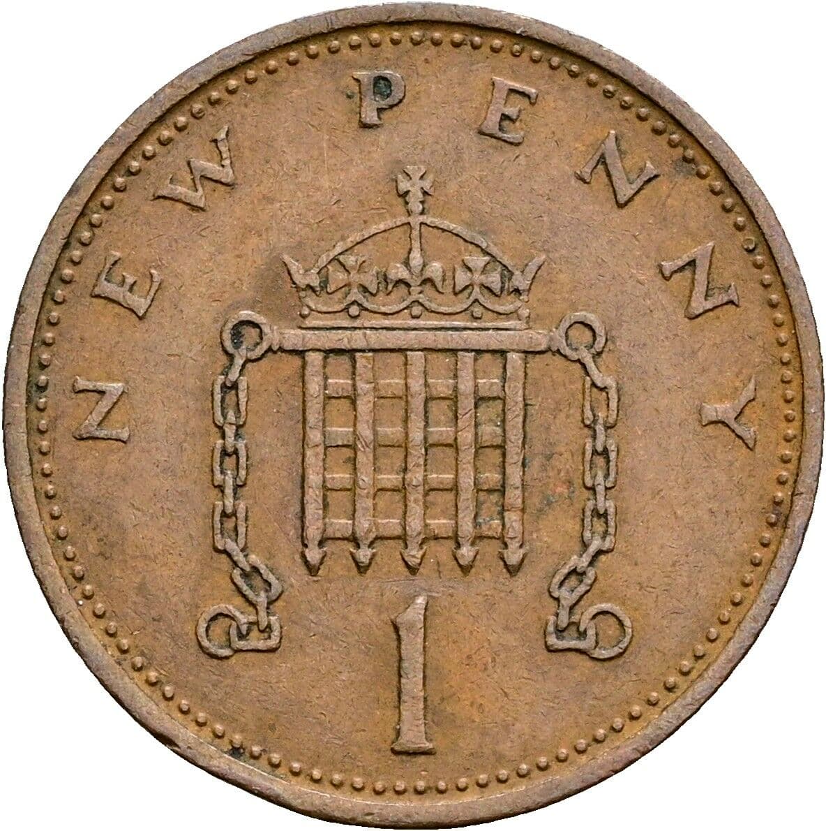 1 New Penny Elisabeth II. 1952-2022 1971 – Rückseite