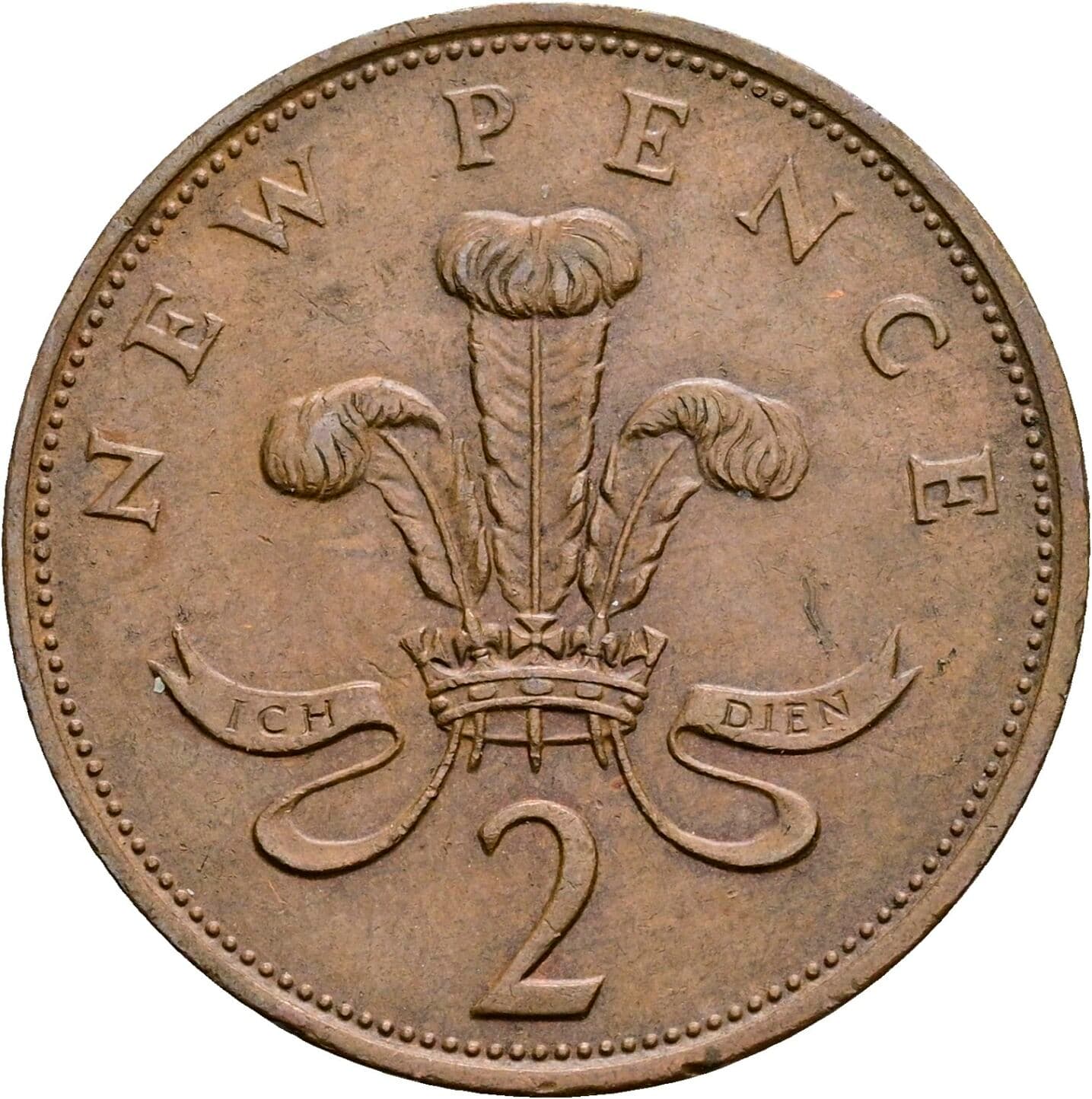2 New Pence Elisabeth II. 1952-2022 1979 – Rückseite