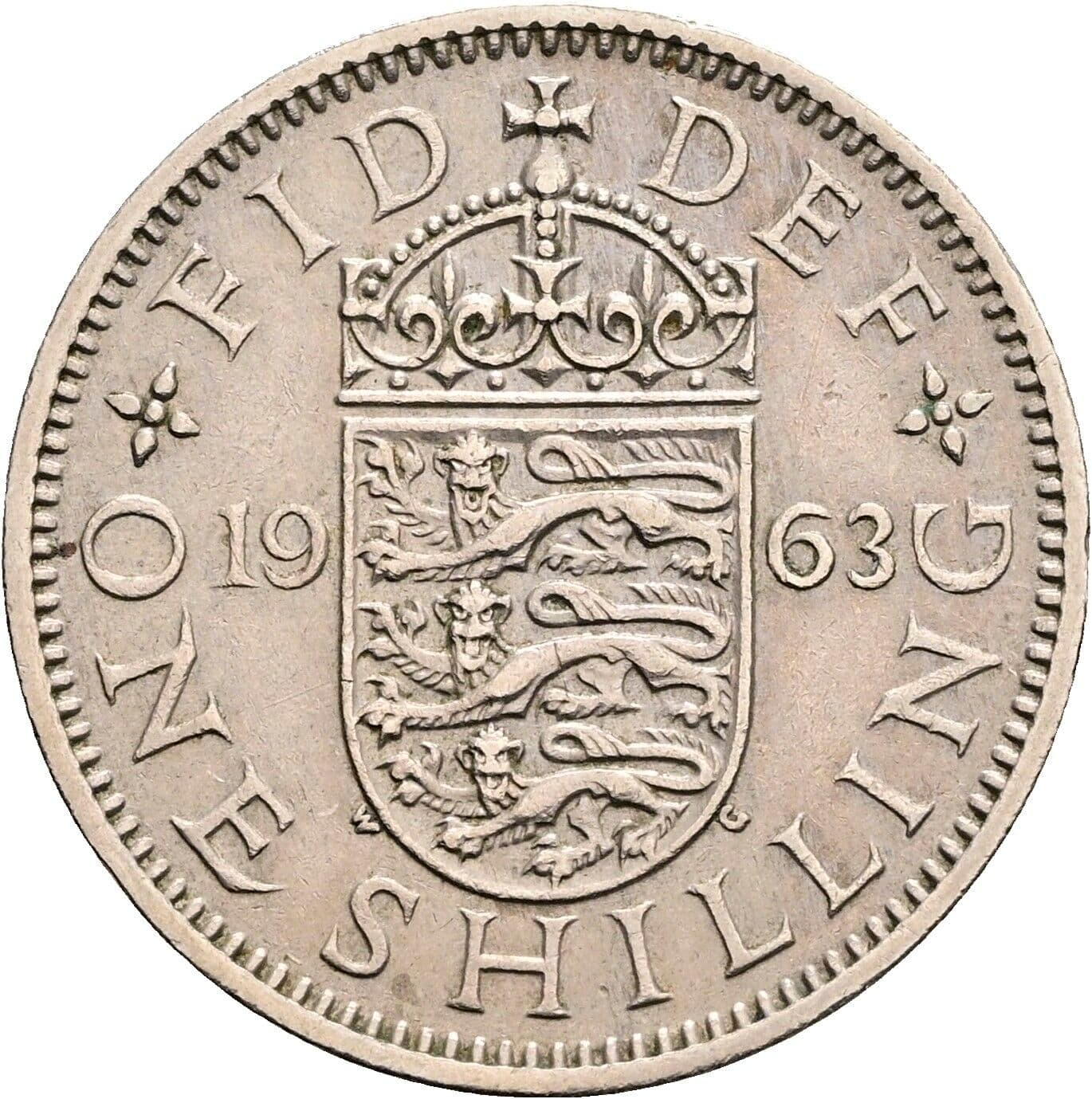 1 Shilling Elisabeth II. 1952-2022 1963 – Rückseite
