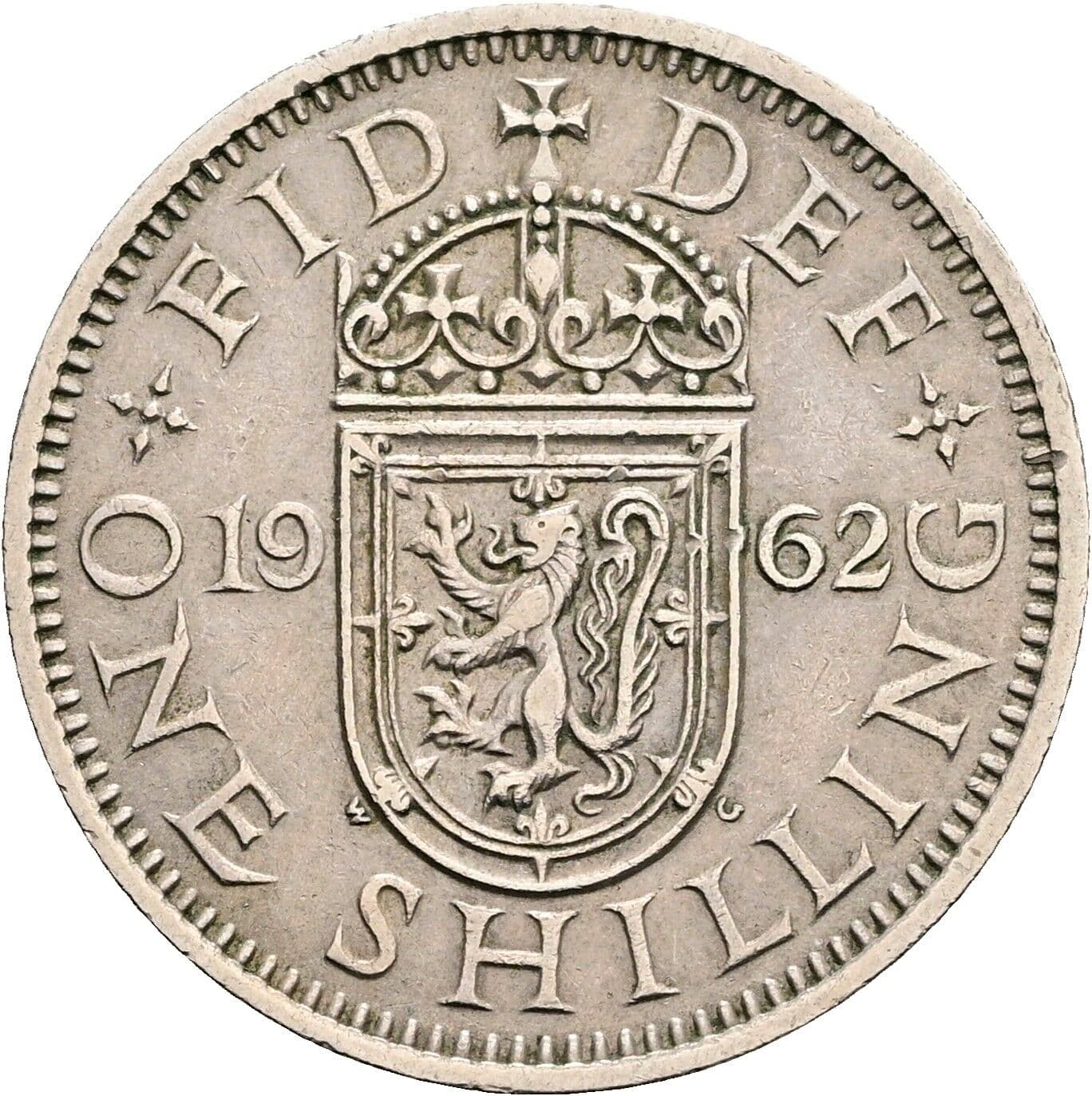 1 Shilling Elisabeth II. 1952-2022 1962 – Rückseite