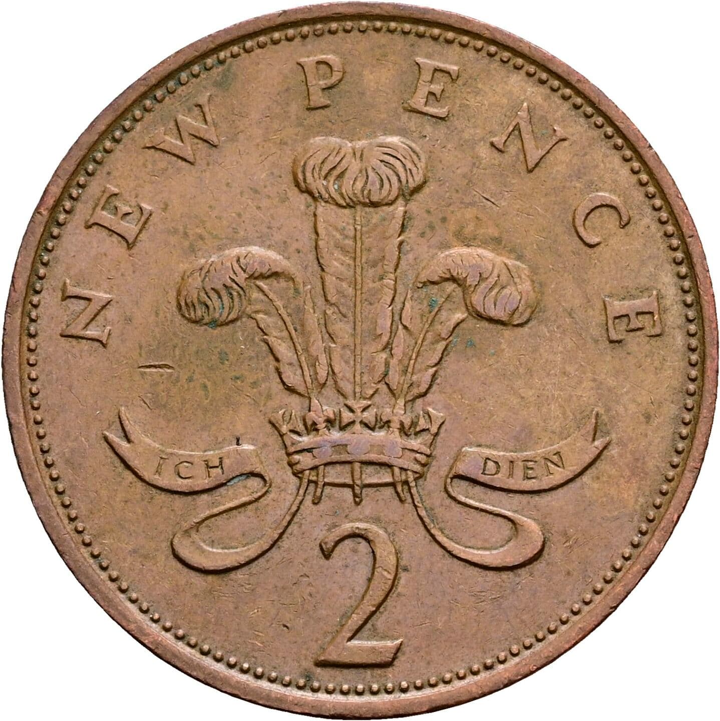 2 New Pence Elisabeth II. 1952-2022 1981 – Rückseite