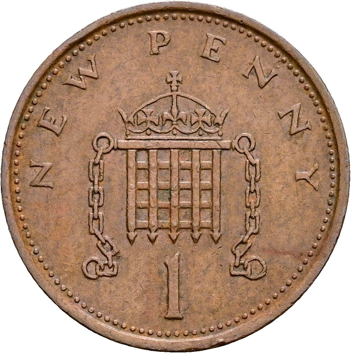 1 New Penny Elisabeth II. 1952-2022 1973 – Rückseite