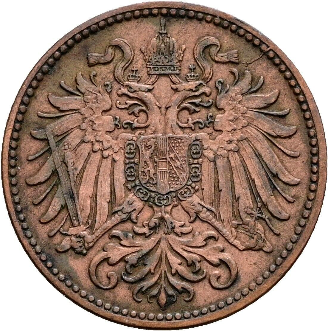 2 Heller Franz Joseph I. 1848-1916 1903 – Rückseite