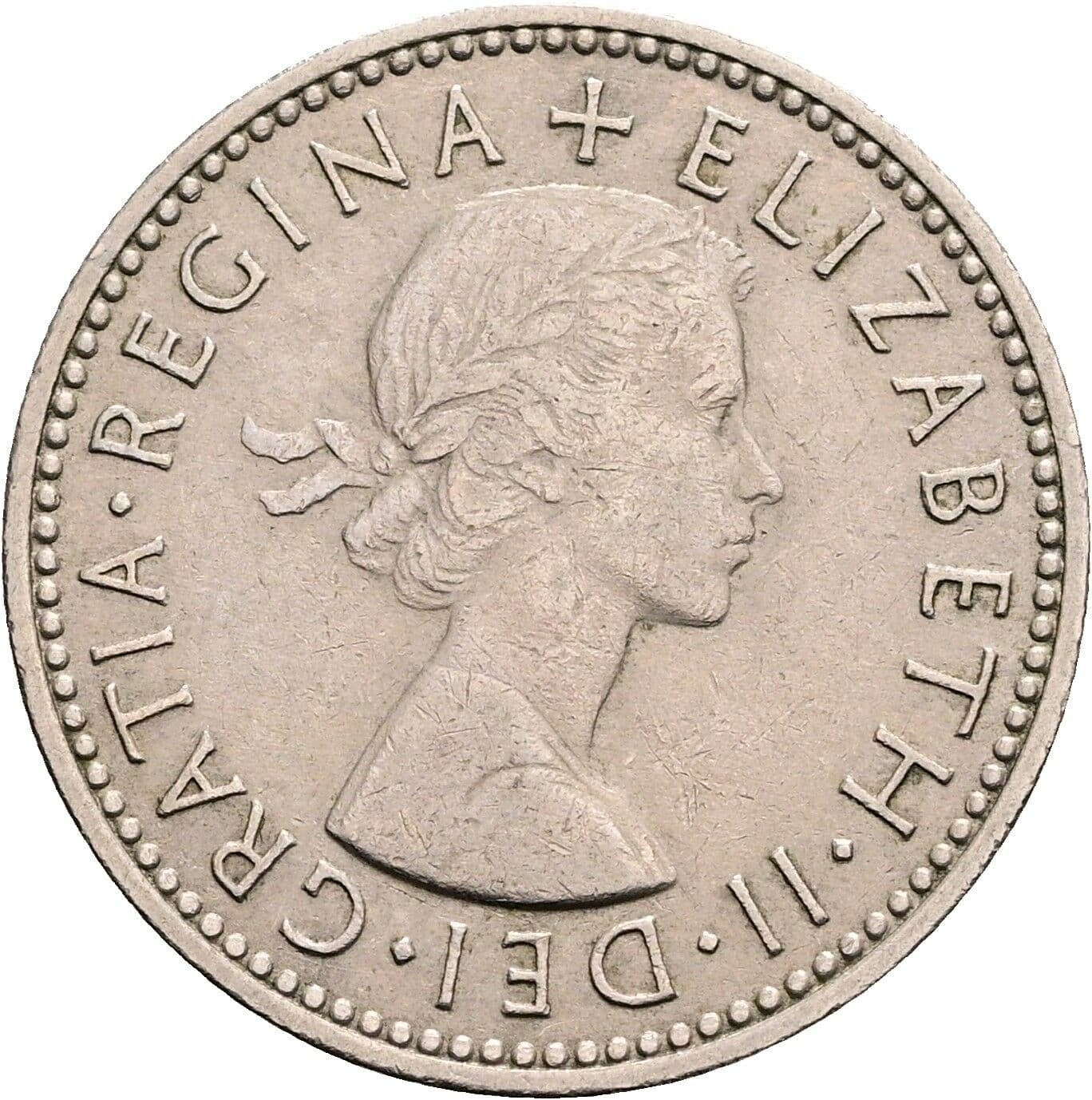 1 Shilling Elisabeth II. 1952-2022 1966 – Vorderseite