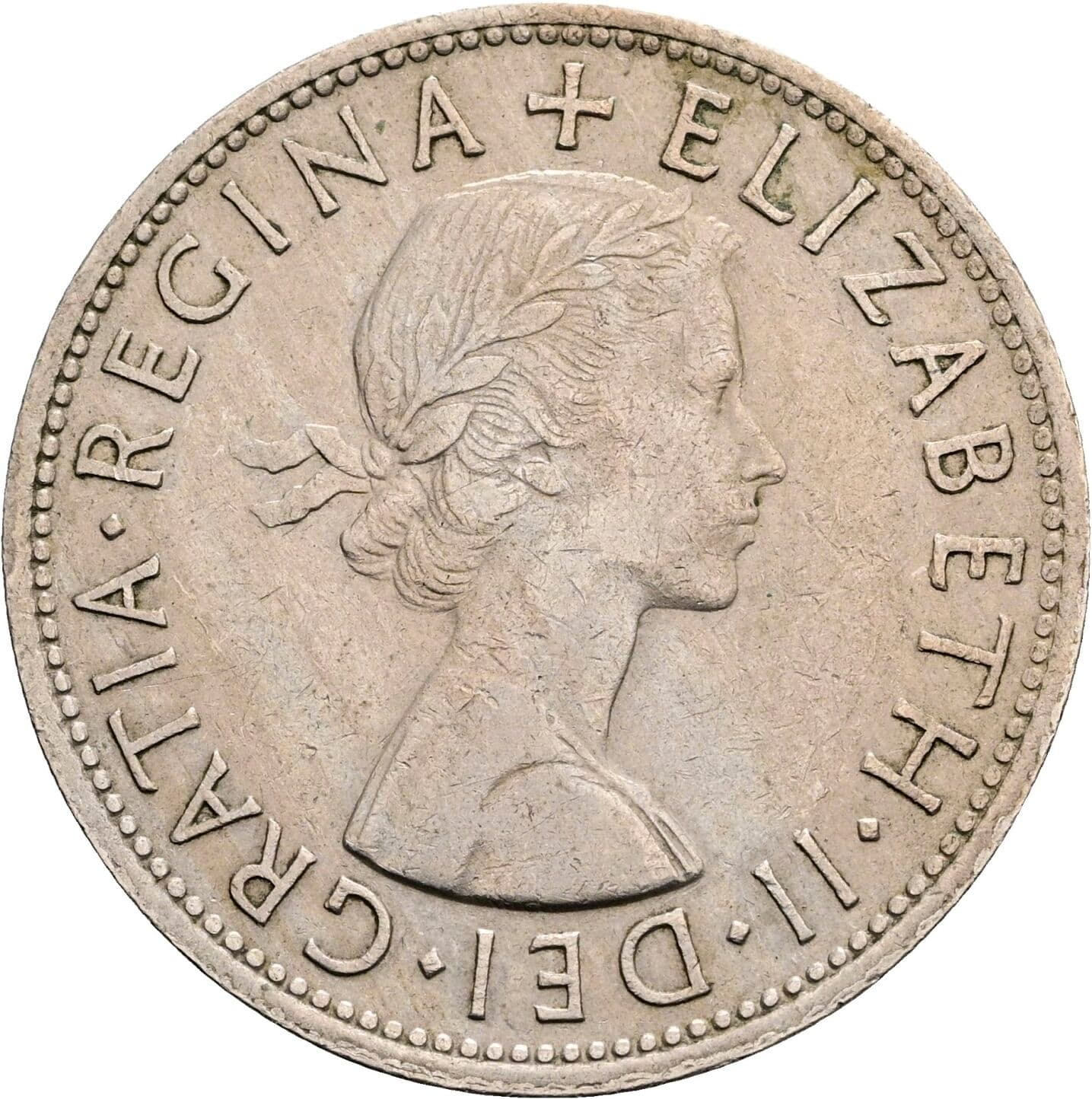 Half Crown Elisabeth II. 1952-2022 1962 – Vorderseite