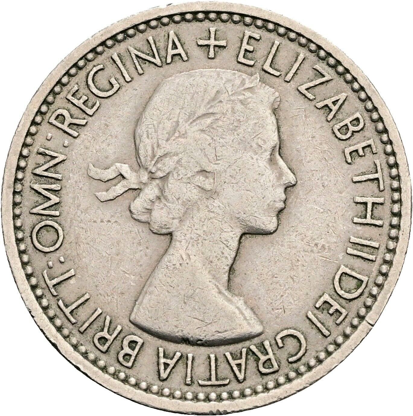 1 Shilling Elisabeth II. 1952-2022 1953 – Vorderseite