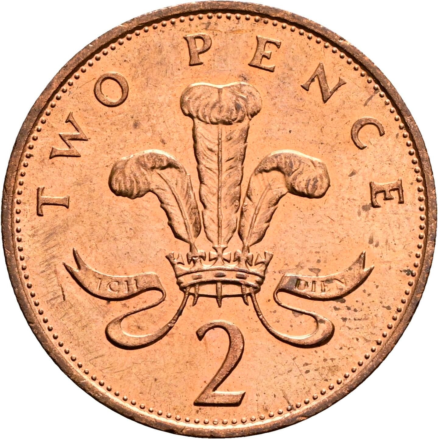 2 Pence Elisabeth II. 1952-2022 1989 – Rückseite