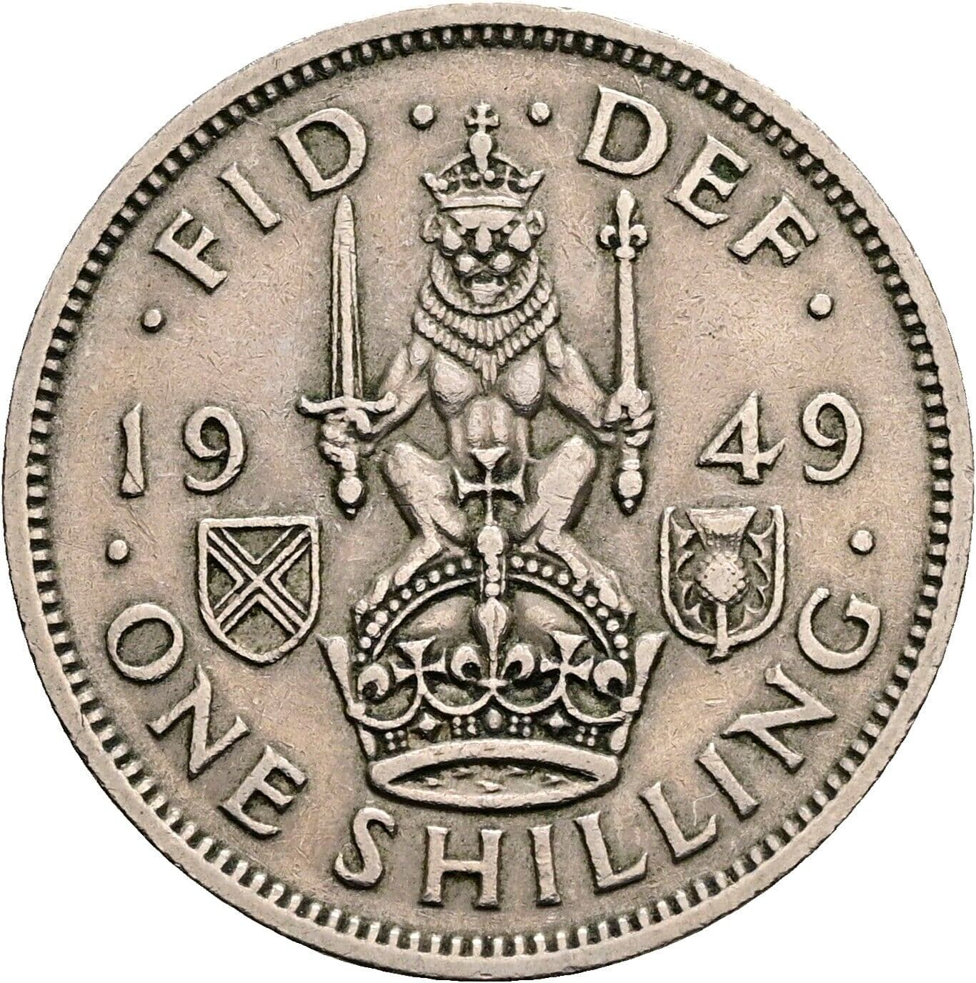 1 Shilling George VI. 1936-1952 1949 – Rückseite