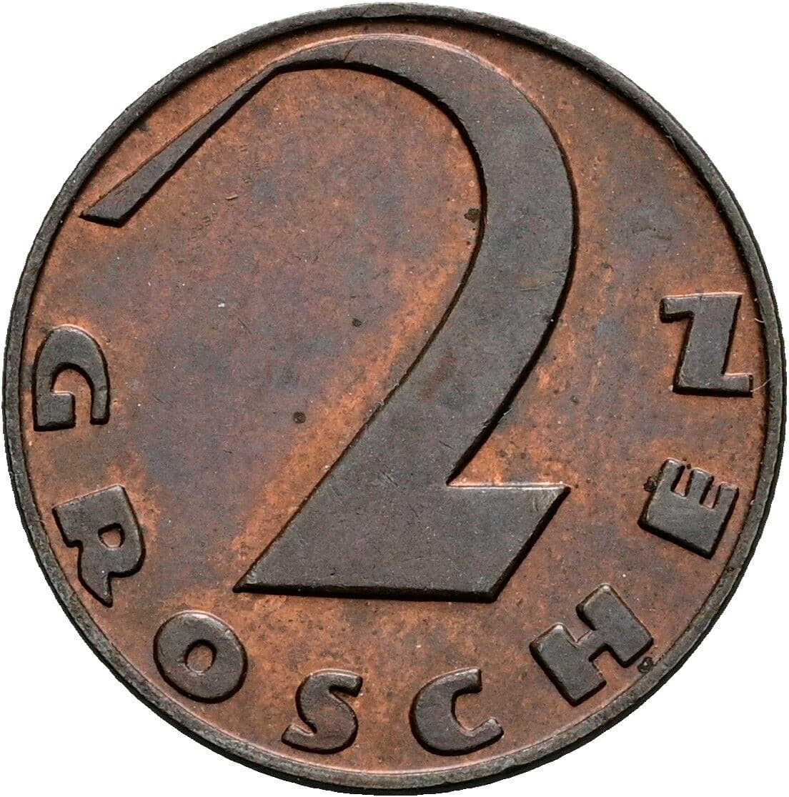 2 Groschen 1938 – Vorderseite