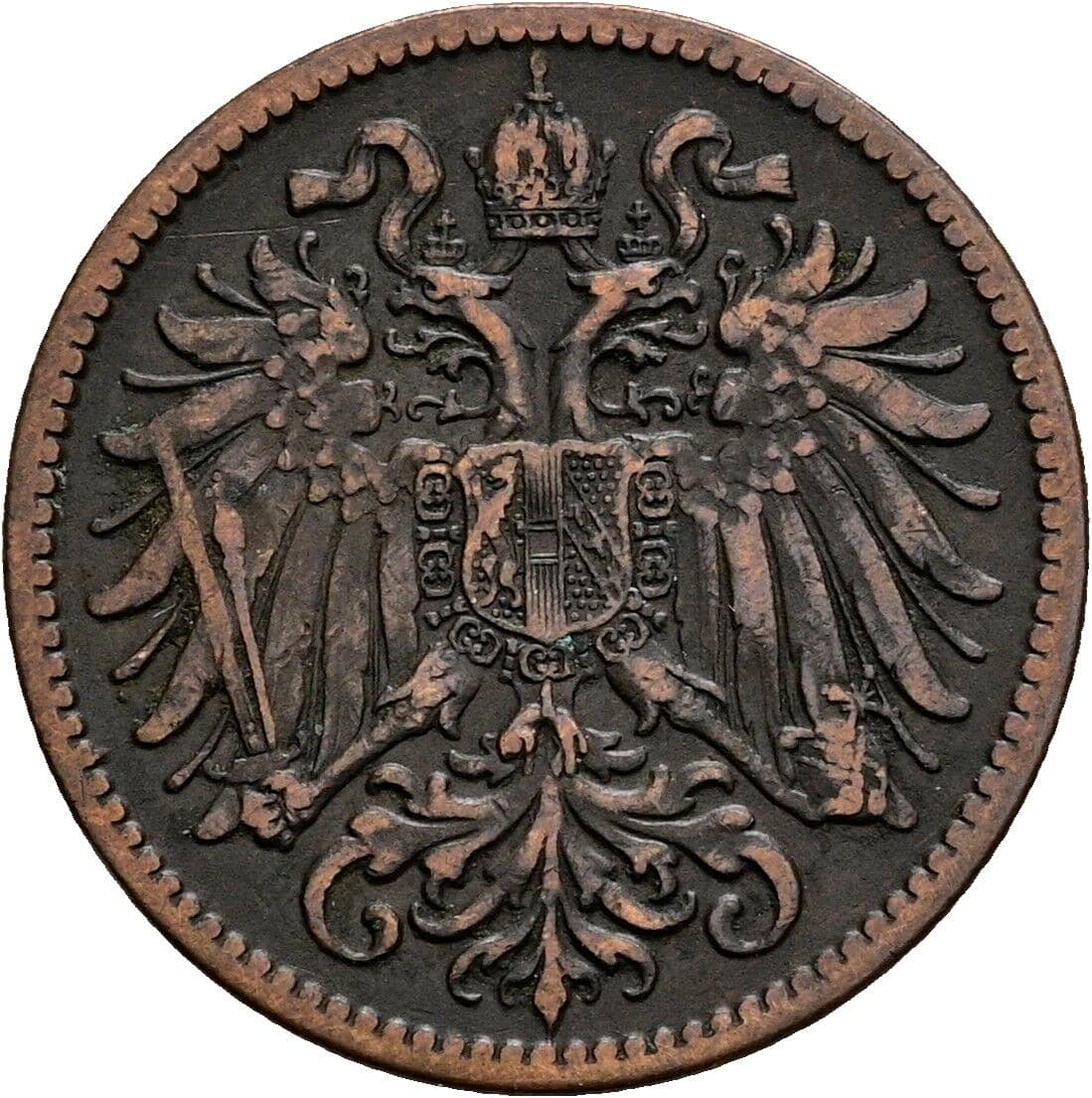 2 Heller Franz Joseph I. 1848-1916 1905 – Rückseite